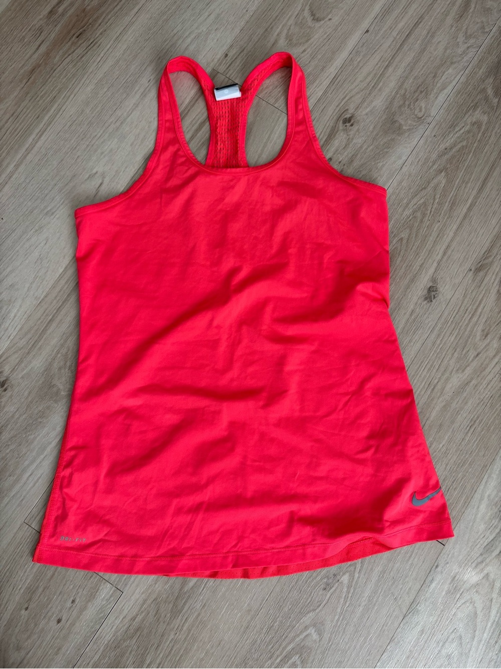 Nike Neon Orange Women Sleeveless Dri-Fit Workout Top XL